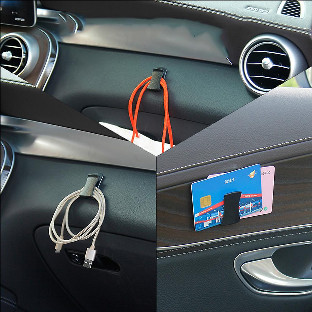 Car Ticket Card Holder Clips 2pcs Multifunctional Adhesive Cards Mount For Credit Cards Gas Reward Card Clip