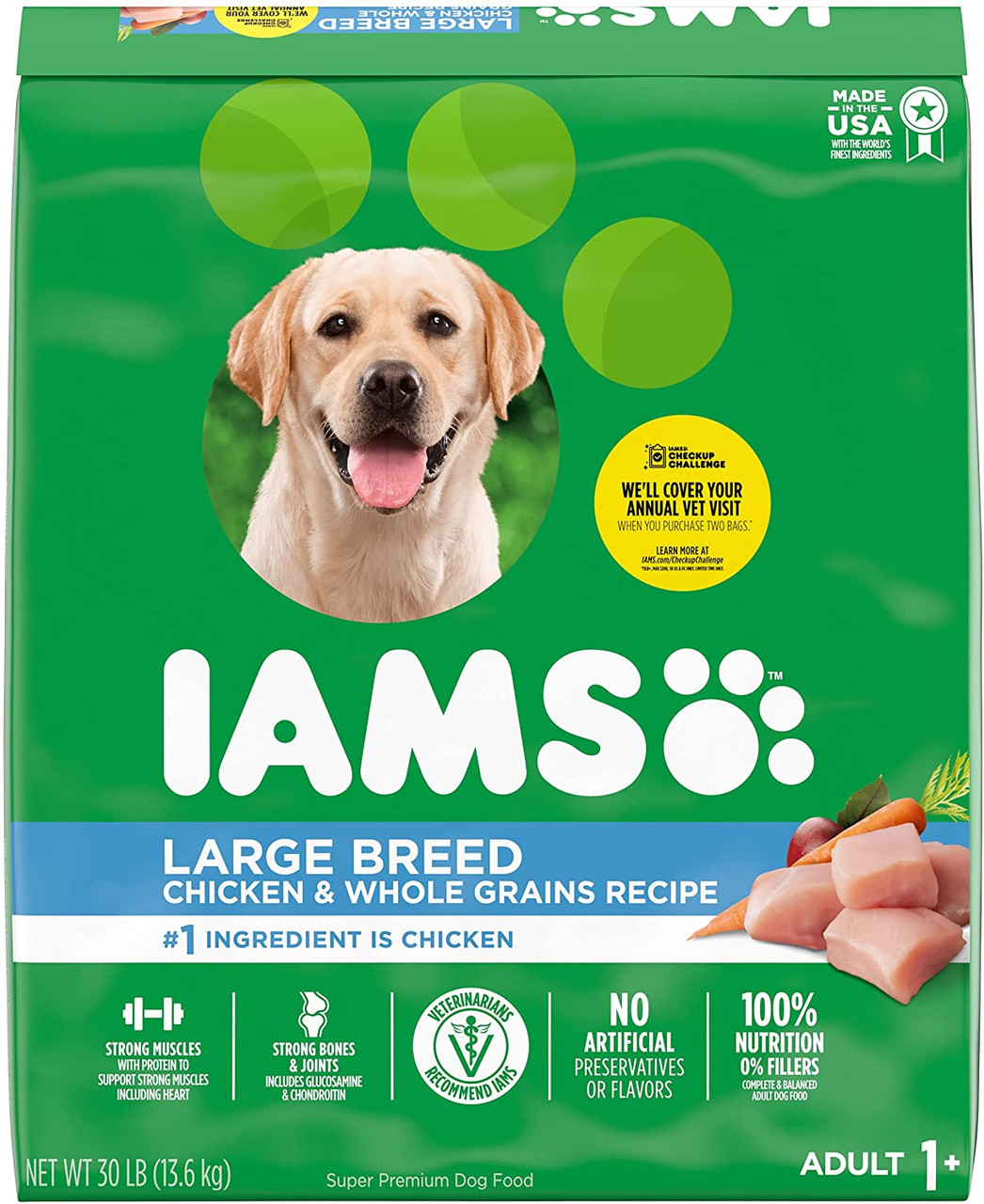 Iams ProActive Health Large Breed Dry Dog Food， 30 Lb. Bag