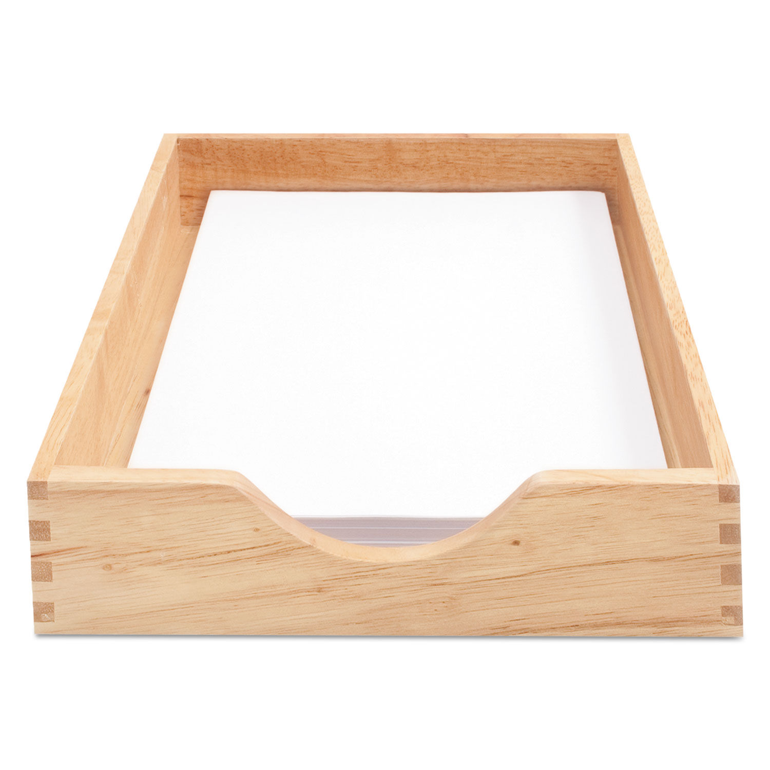 Hardwood Stackable Desk Trays by Carverandtrade; CVR07211