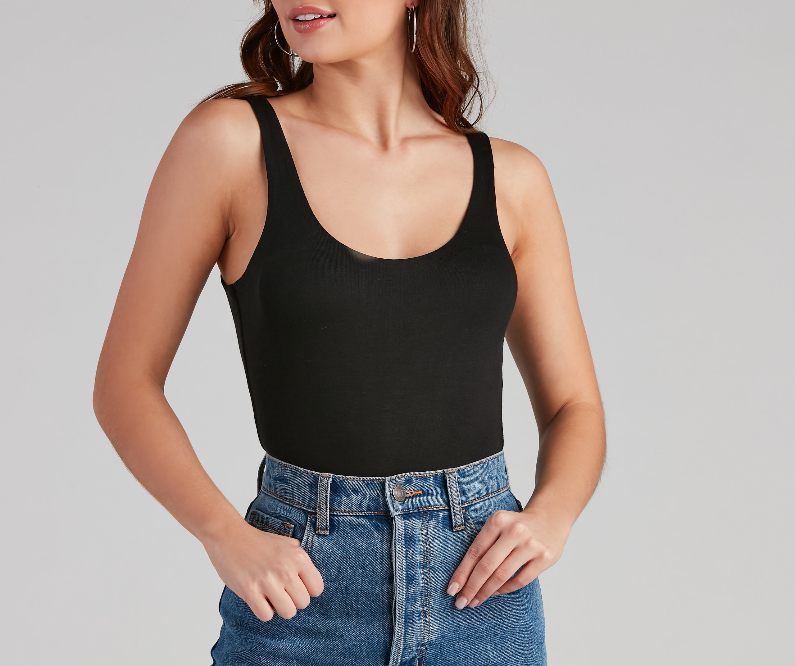 Basic Needs Scoop Neck Bodysuit