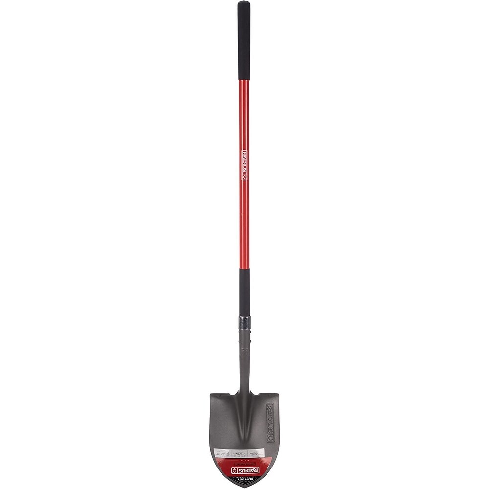 Radius Garden 58 in Long Handle Round Point Shovel  Steel Shaft