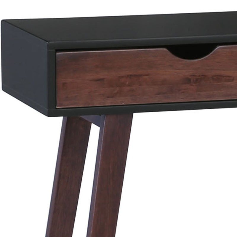 ARSENIO Console Table 90cm - Walnut & Black