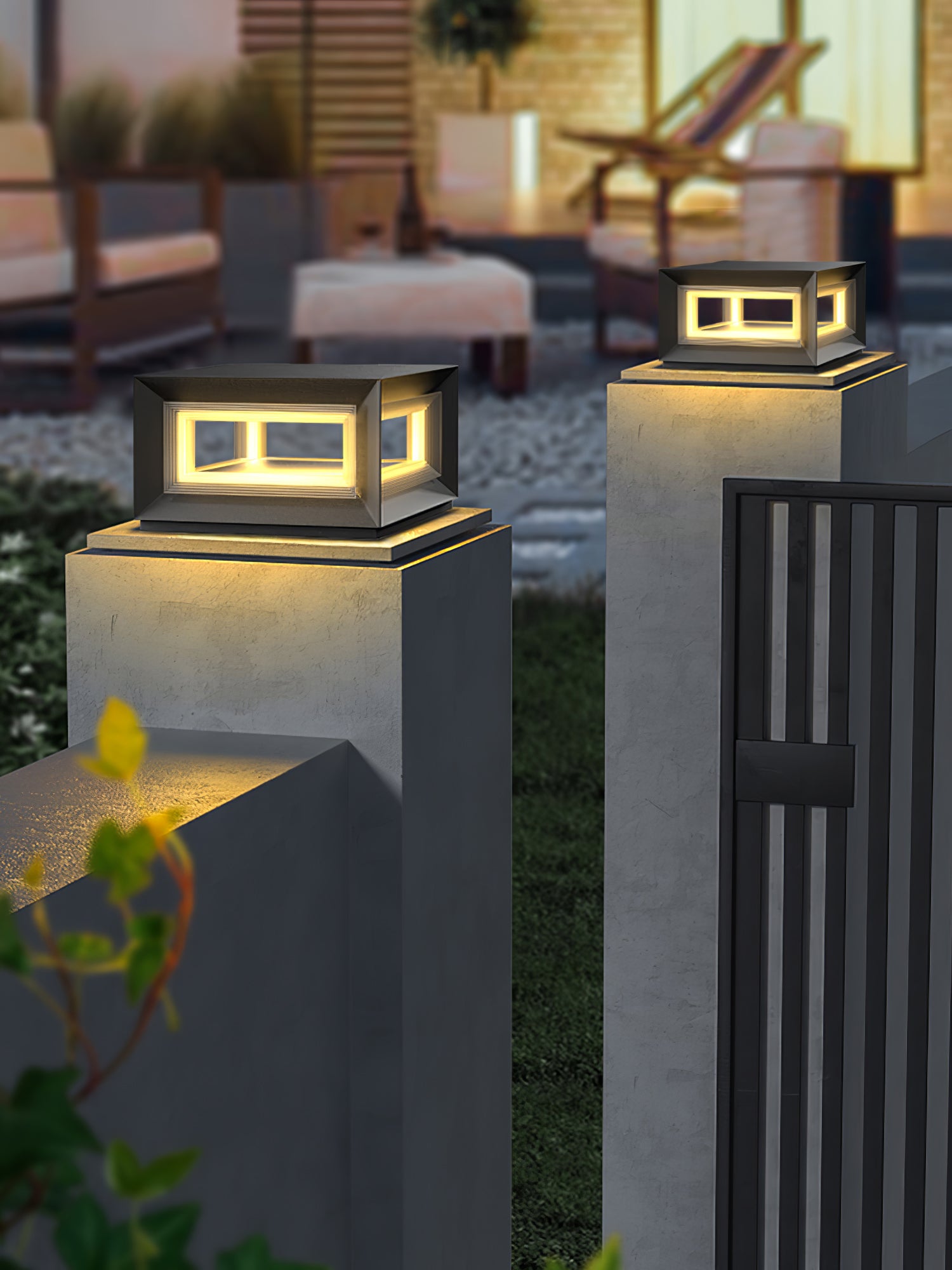 Light Cube Outdoor Post Light