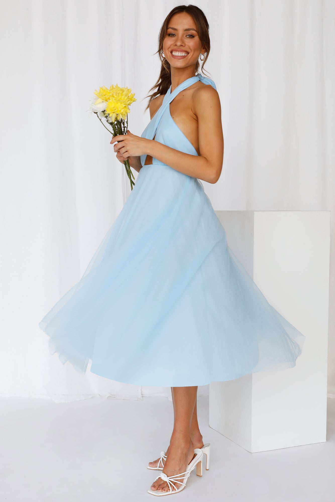 Little Tulle Much Midi Dress Blue