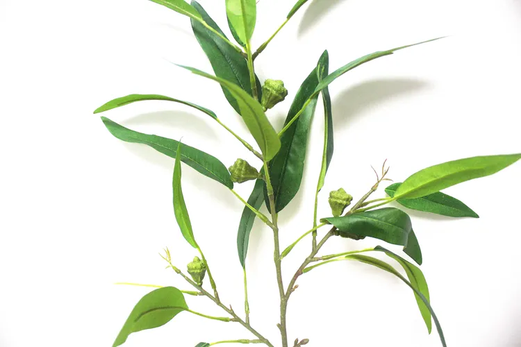 New fashion best selling seeded silk eucalyptus foliage for flower arrangement decor for room fabric eucalyptus spray