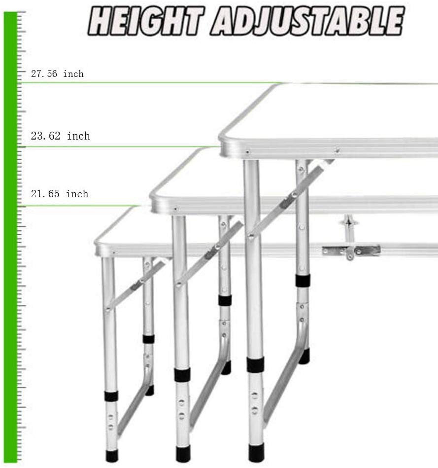 IEFIEL Aluminum Alloy Portable Folding Table for Outdoor Camping Picnic