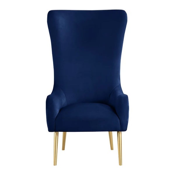 Best Master Furniture Kireth Velvet Upholstered High Back Accent Chair with Gold Legs