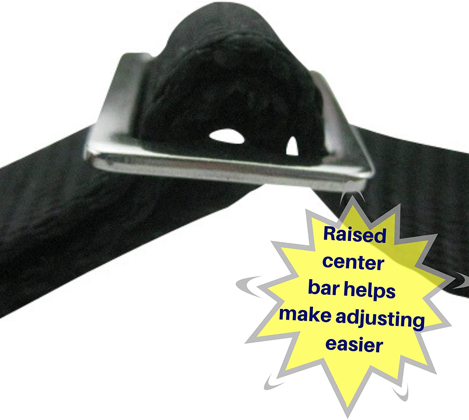 EZ-Xtend Premium Pontoon Boat Canopy and Bimini Top Strap with Adjustable Hook - All Stainless Steel Bimini Top Hardware - Best Replacement Straps (Package of 1， Black， 56