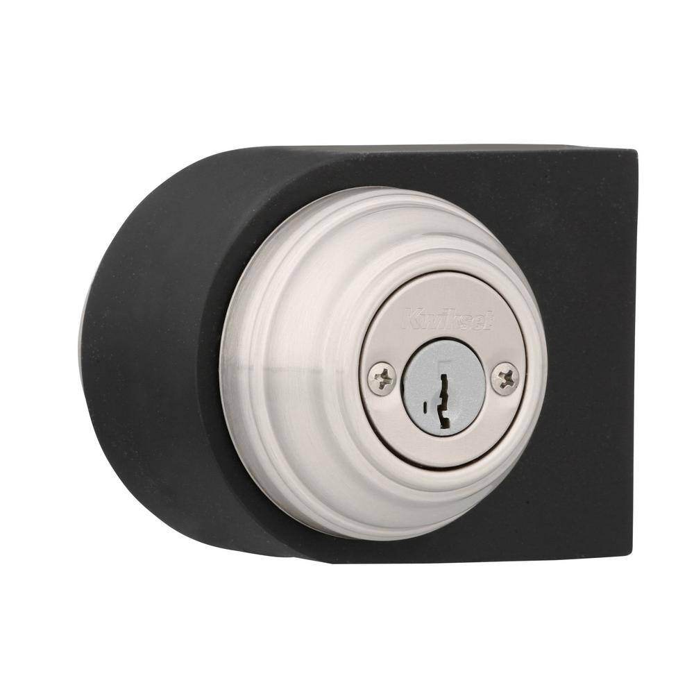 Kwikset Satin Nickel Double Cylinder Deadbolt featuring SmartKey Security 98515SMTCPK4V1