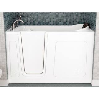 Universal Tubs Safe Premier 60 in. x 32 in. Left Drain Walk-In Non-Whirlpool Bathtub in White HD3260LWS-CP