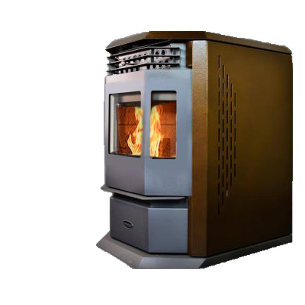 ComfortBilt 2800 sq. ft. EPA Certified Pellet Stove with 55 lbs. Hopper and Auto Ignition in Brown HP22-Brown