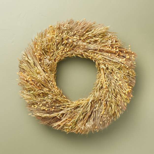 Preserved Grass and Lino Wreath - Hearth and Hand With Magnolia