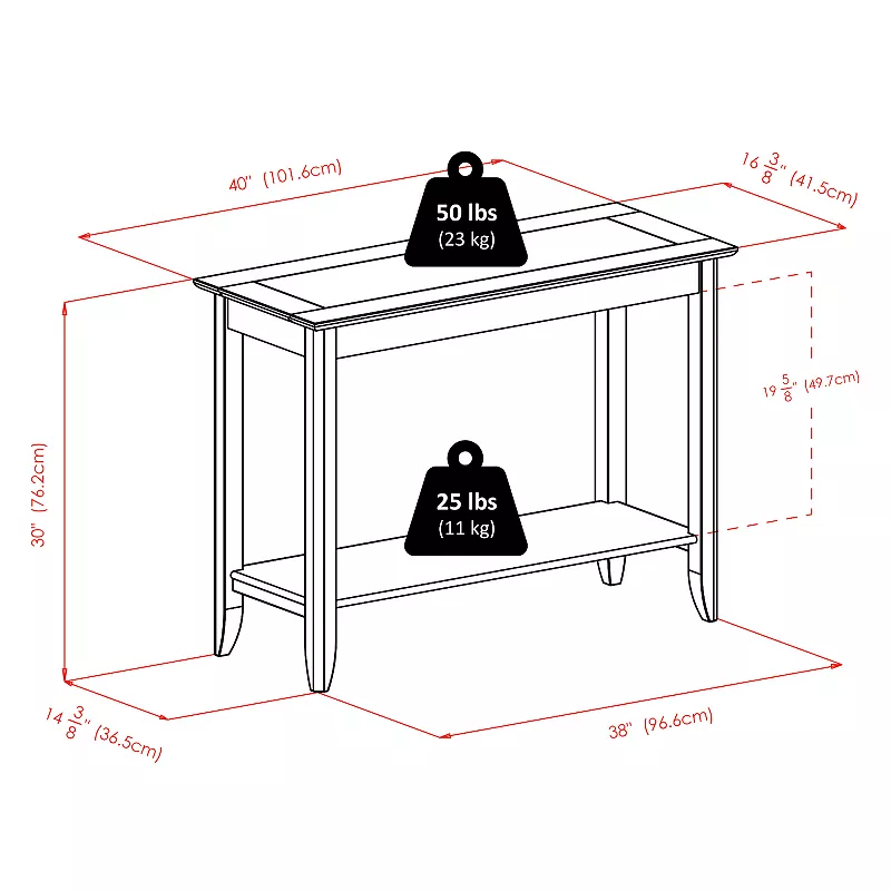 Winsome Santino Console Hall Table