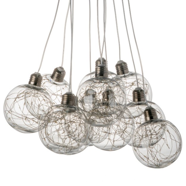 Drop Globes Chandelier Ceiling Light Clear A amp b Home