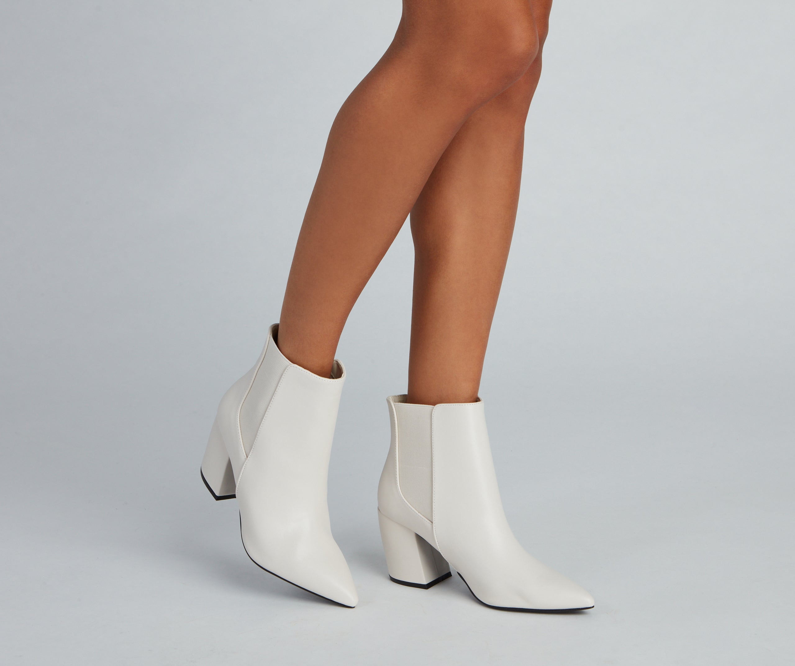 On Point Faux Leather Booties