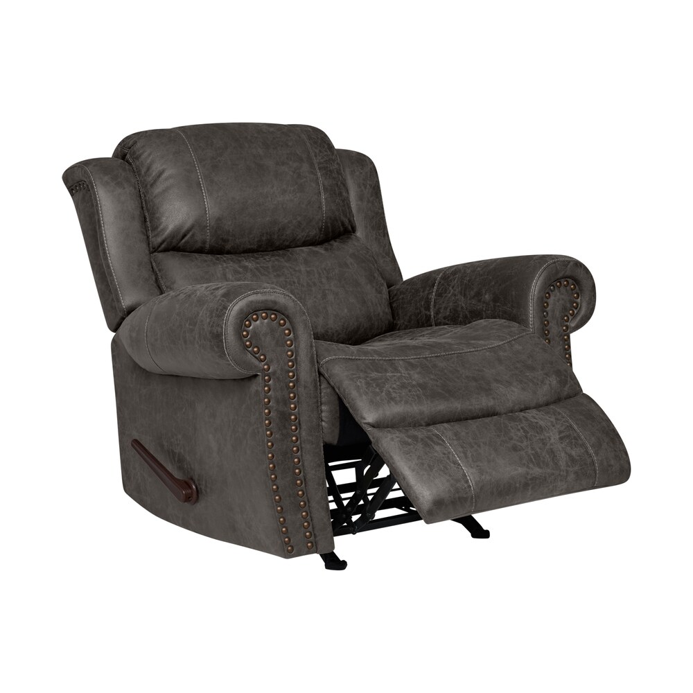 Copper Grove Dilsen Extra Large Rolled Arm Rocker Recliner Chair