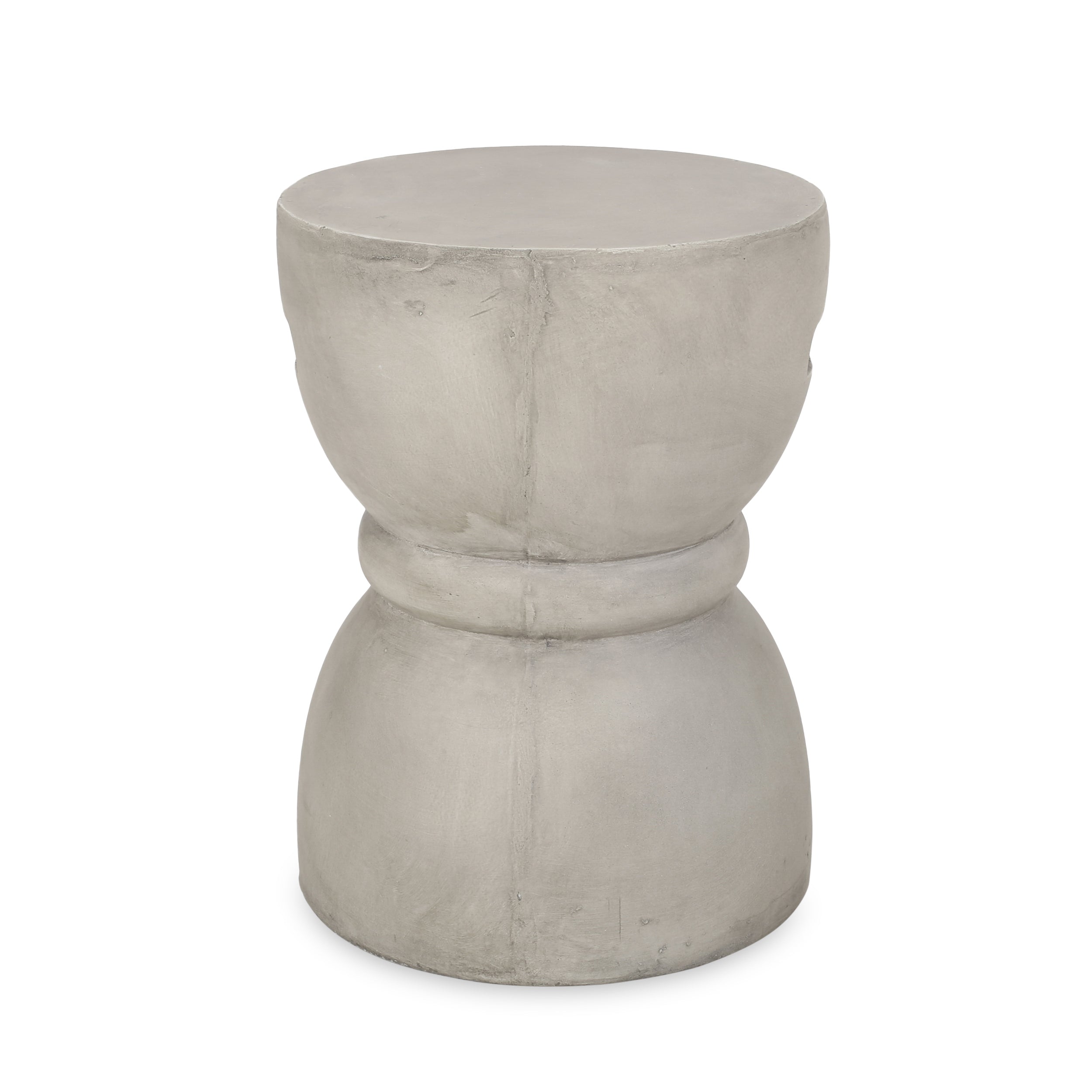 Domitri Outdoor Contemporary Lightweight Concrete Accent Side Table