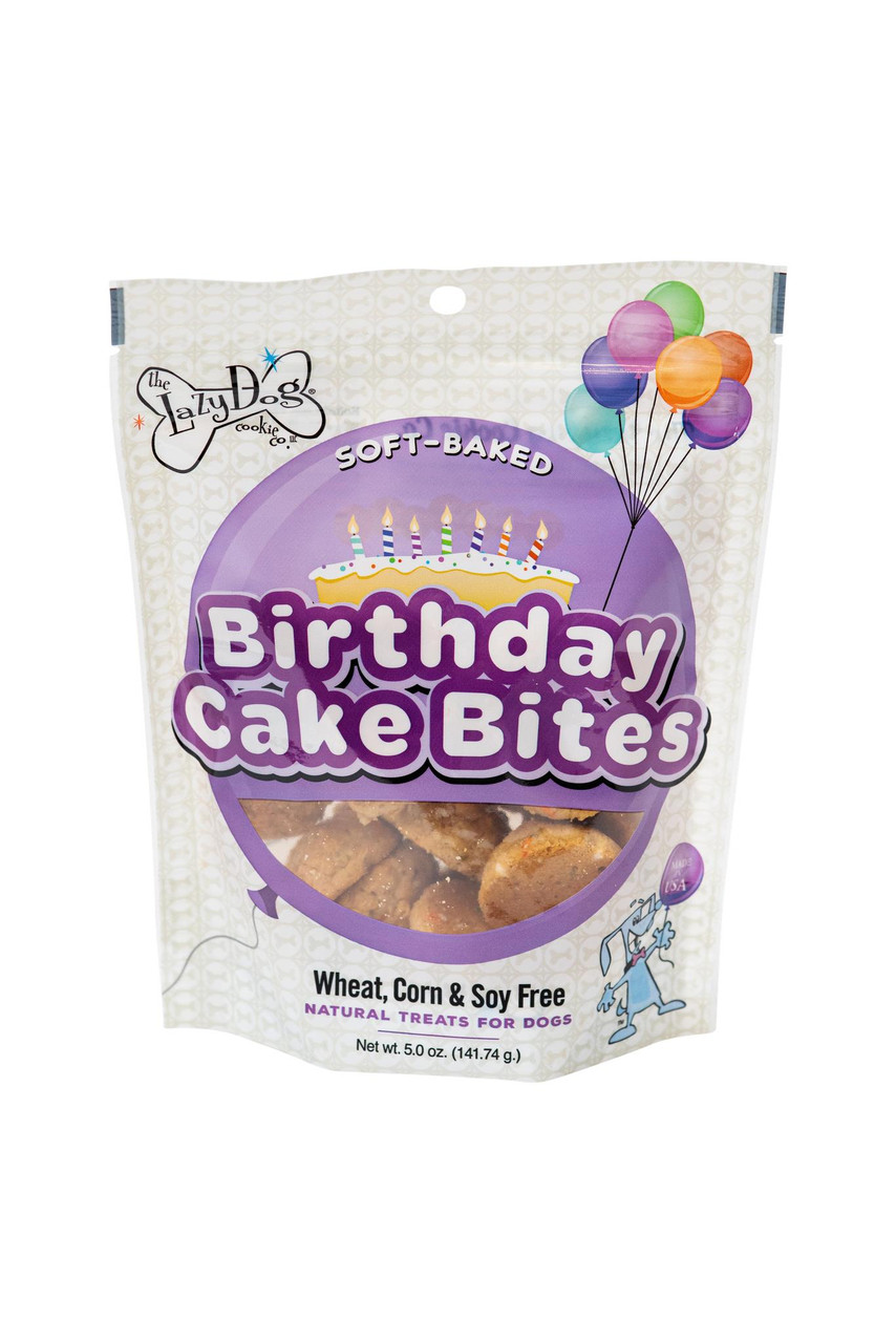 Lazy Dog Birthday Cake Bites Dog Treats， 5 Oz.