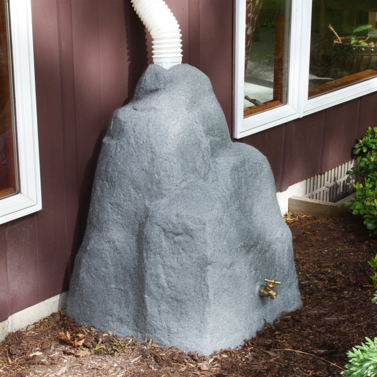 Good Ideas Rain Wizard Rock Rain Barrel - Red Brick