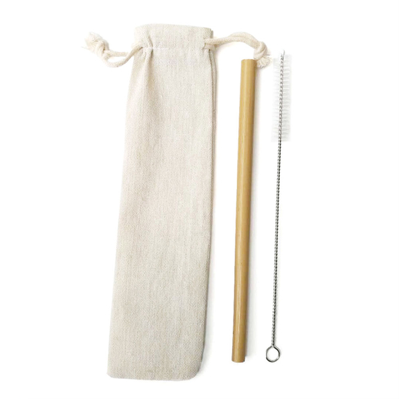 Aspire Blank Reusable Bamboo Drinking Straw W/ OPP...