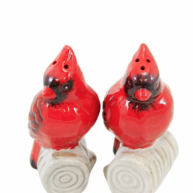 Ganz Cardinal Salt amp Pepper Set Set Of Salt amp Pepper Shakers 3 25 Inches Earthenware Mx177525 Earthenware Red