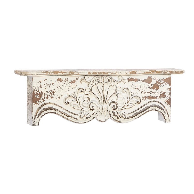 Stella and Eve Distressed Wood Wall Shelf