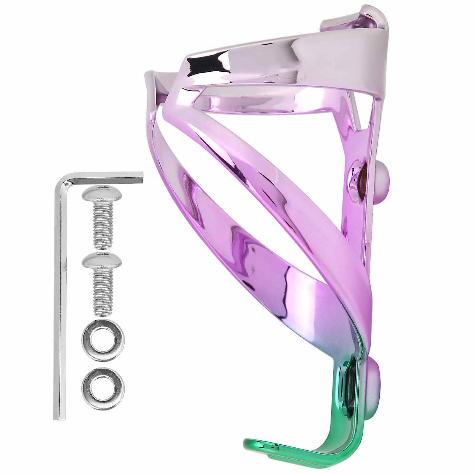 Colorful Bike Water Bottle Holder Cage Bottle Secure Retention Bracket Cycling Accessorygun Purple Green