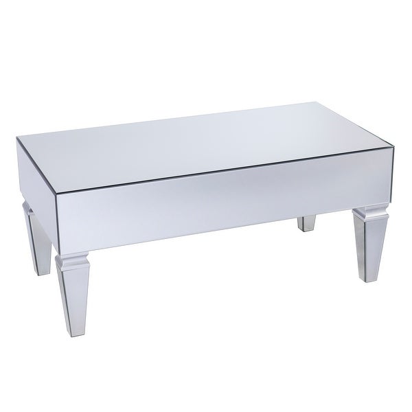 SEI Furniture Olivia Contemporary Mirrored Rectangular Coffee Table