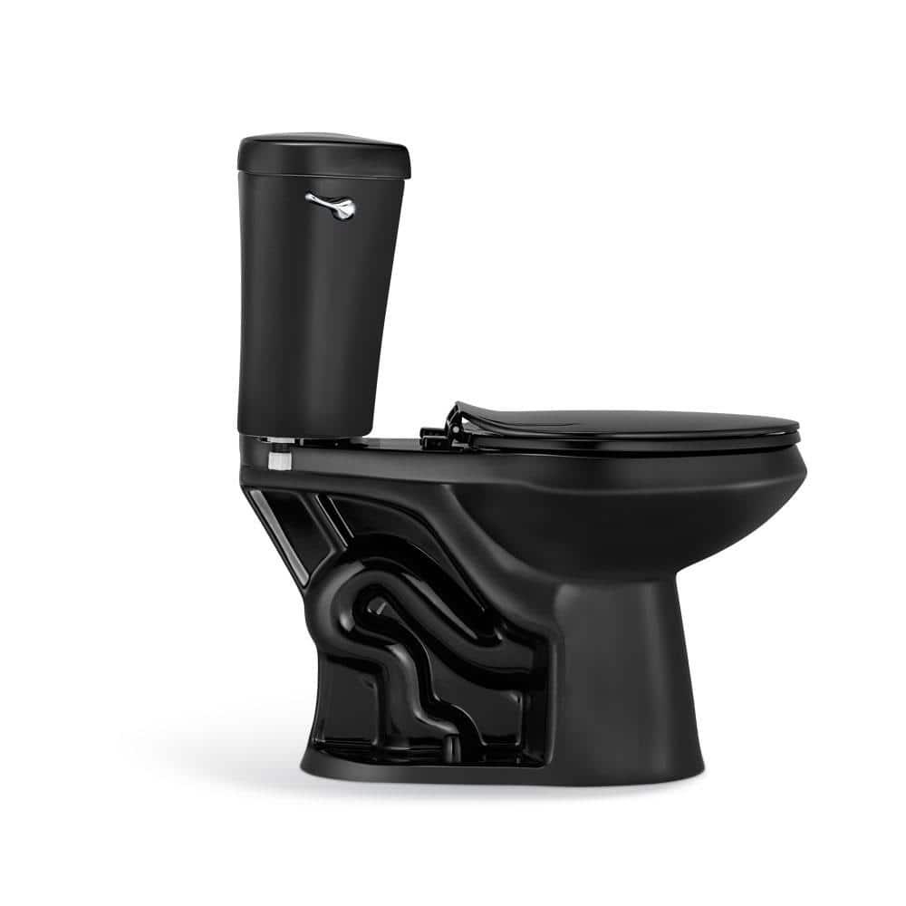 Glacier Bay 2piece 128 GPF High Efficiency Single Flush Elongated Toilet in Black