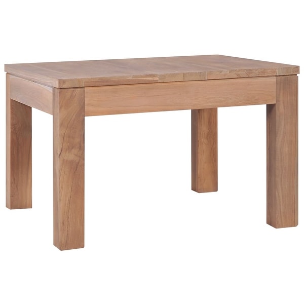 Coffee Table Solid Teak Wood with Natural Finish 23.6