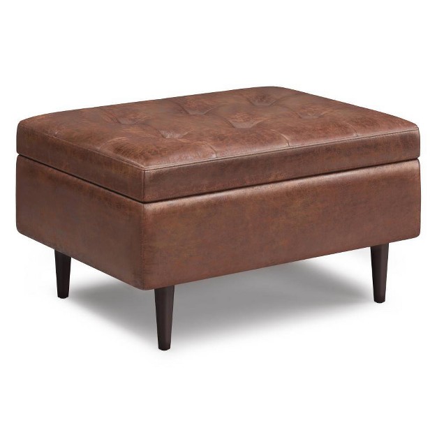 Blanchette Mid Century Square Storage Ottoman Wyndenhall