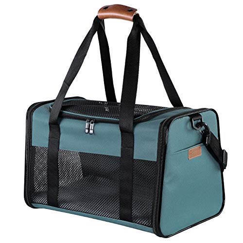 Akinerri Airline Approved Pet Carriers，Soft Sided Collapsible Pet Travel Carrier for Medium Puppy and Cats， Cats Carrier， Pet Carriers for Small Medium Cats