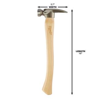 MW 19 oz. Smooth Face Hickory Hammer with Hammer Loop 48-22-9519-48-22-8149