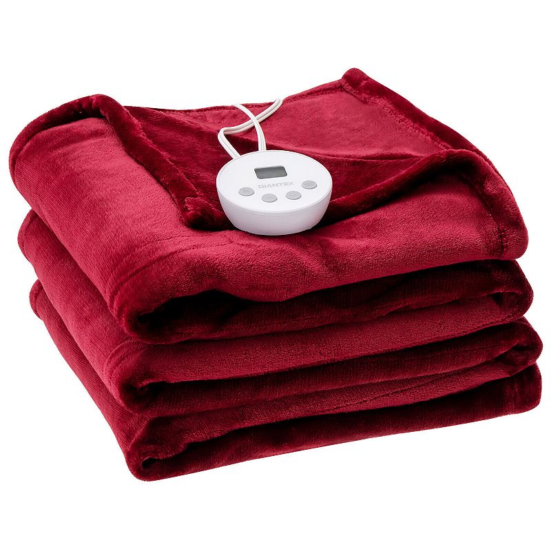 Twin Size Electric Heated Throw Blanket with Timer