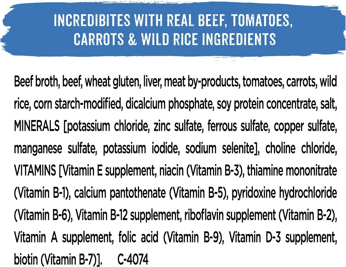 Purina Beneful IncrediBites With Beef， Tomatoes， Carrots and Wild Rice Canned Dog Food