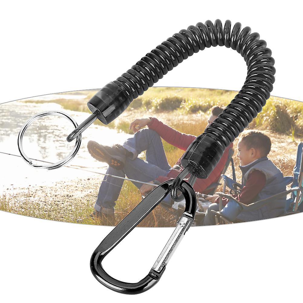 Missing Rope With Carabiner 90cm Flexible Connection Hanging Buckle Anti Lost Strap(black Hanging Buckle )