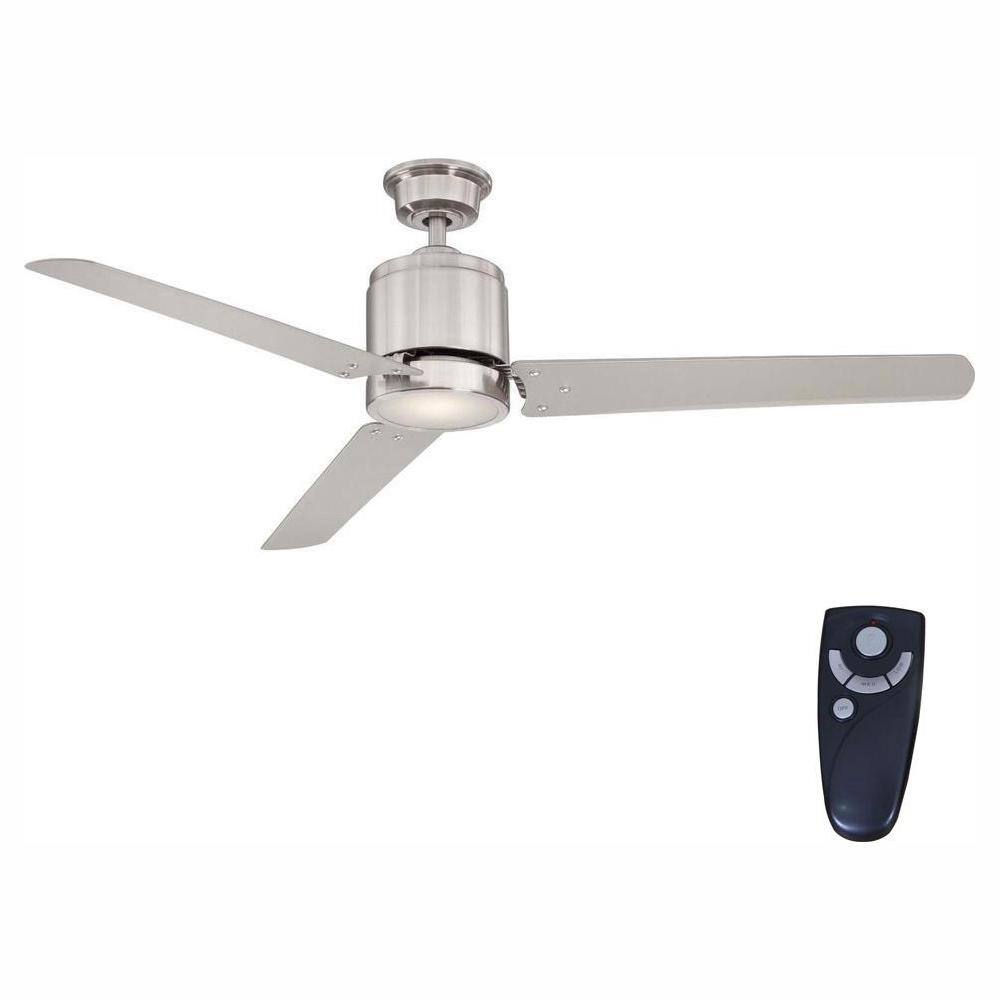 Home Decorators Collection Railey 60 in. LED Indoor Brushed Nickel Ceiling Fan with Light Kit and Remote Control YG446-BN
