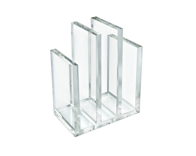 Azar Displays Clear Acrylic Bookend And Desk File Sorter Acrylic 1 pack