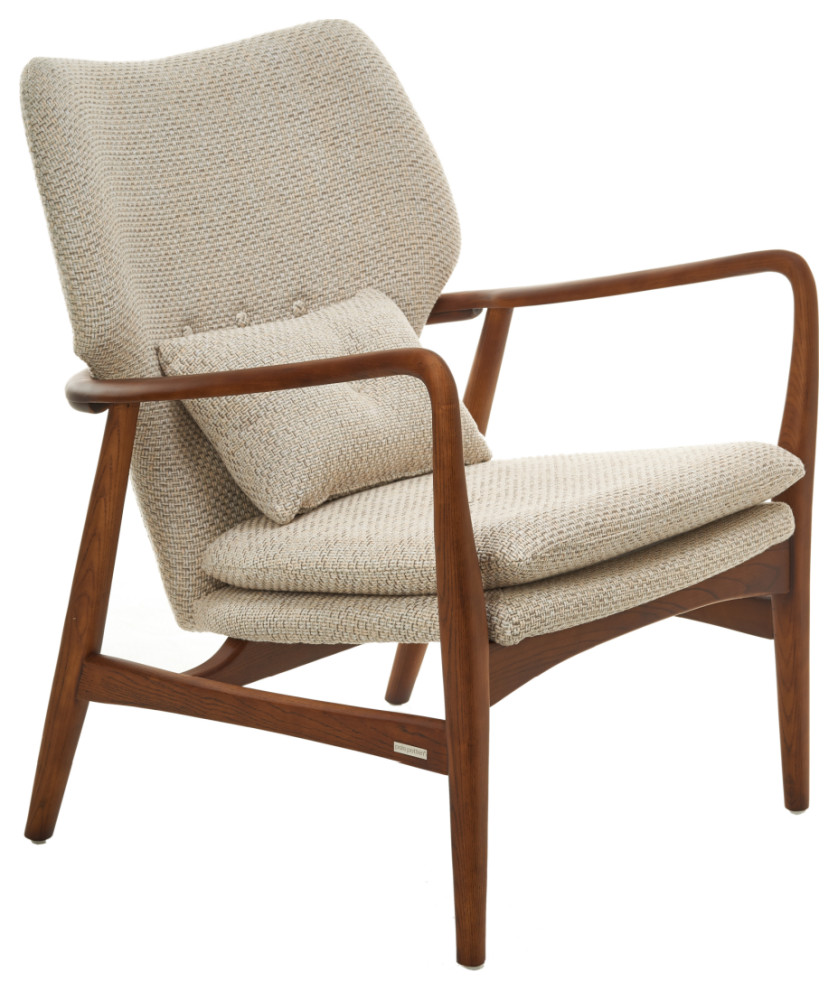 Fabric Upholstered Retro Chair  Pols Potten Peggy   Midcentury   Armchairs And Accent Chairs   by Oroa   Distinctive Furniture  Houzz