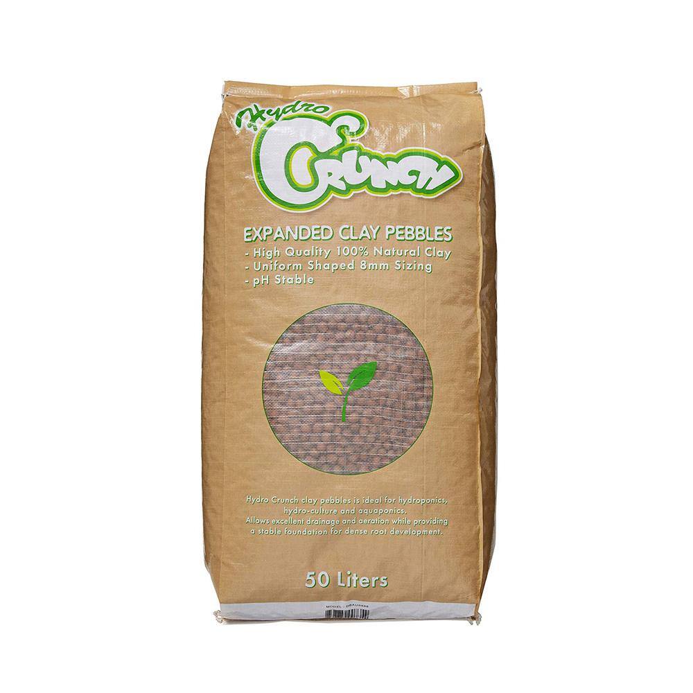 Hydro Crunch Expanded Clay Growing Media Hydroponic 50 Liter 8 mm Aggregate Pebbles Pellets 803000