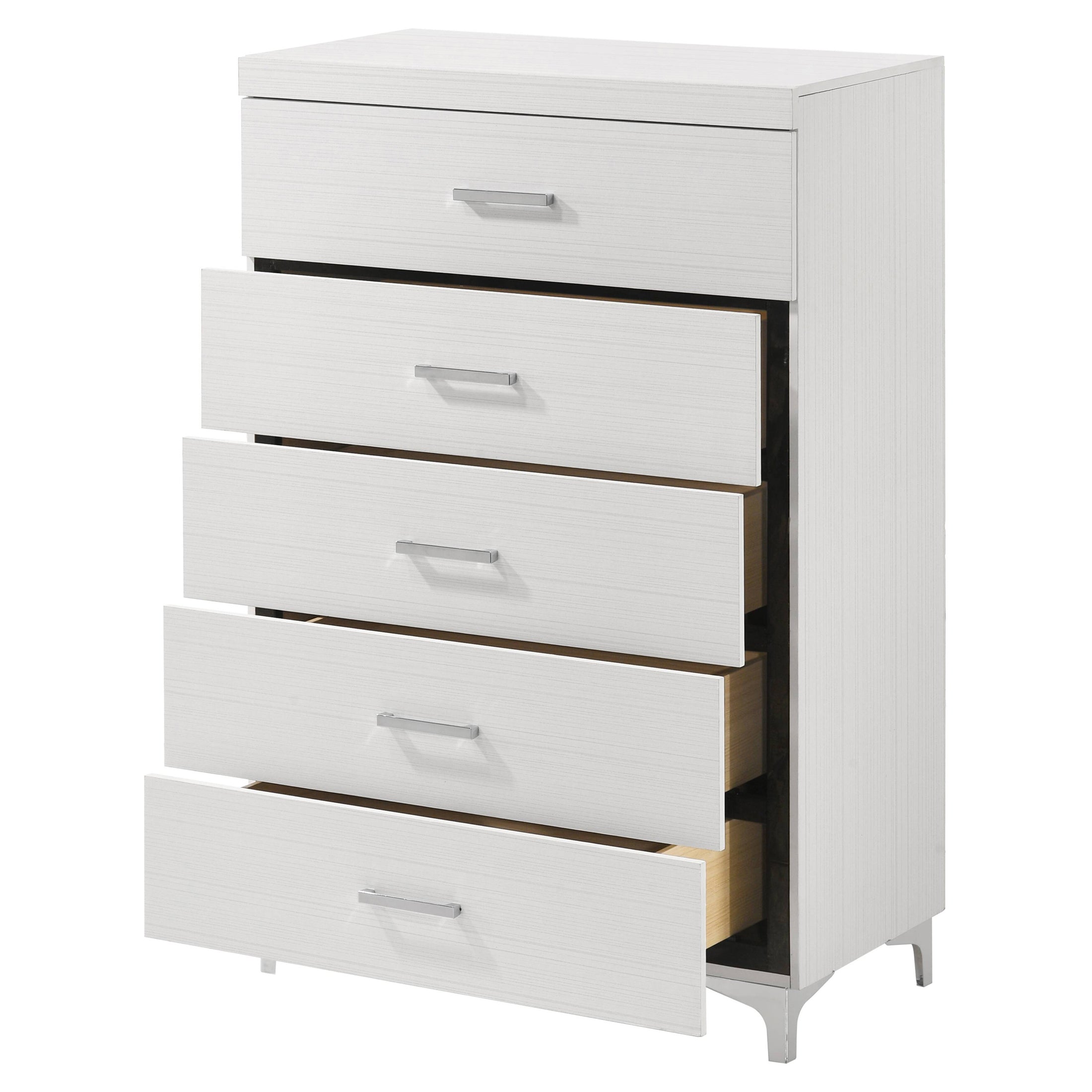 ACME Casilda 5-Drawer Rectangular Chest in White