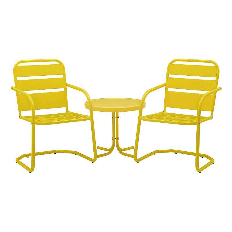 Crosley Brighton Outdoor Metal Arm Chair and Table 3-Piece Set