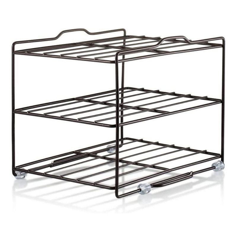 Kitchen Wrap Organizer Rack - Cabinet Organizer for Food Wrap and Foil in Bronze