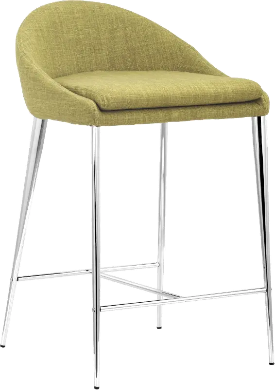 Reykjavik Pea Green Counter Height Stool， Set of 2