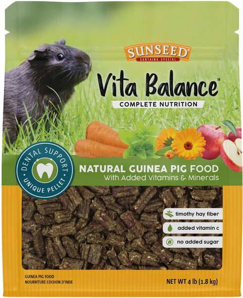 Sunseed Vita Balance Guinea Pig Food， 4-lb bag