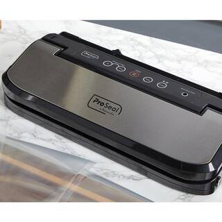 ProSeal Black Food Vacuum Sealer with 11.8 in. Airtight Heat Seal Dry and Moist Modes Bag Cutter Starter Kit Included PS-VS005