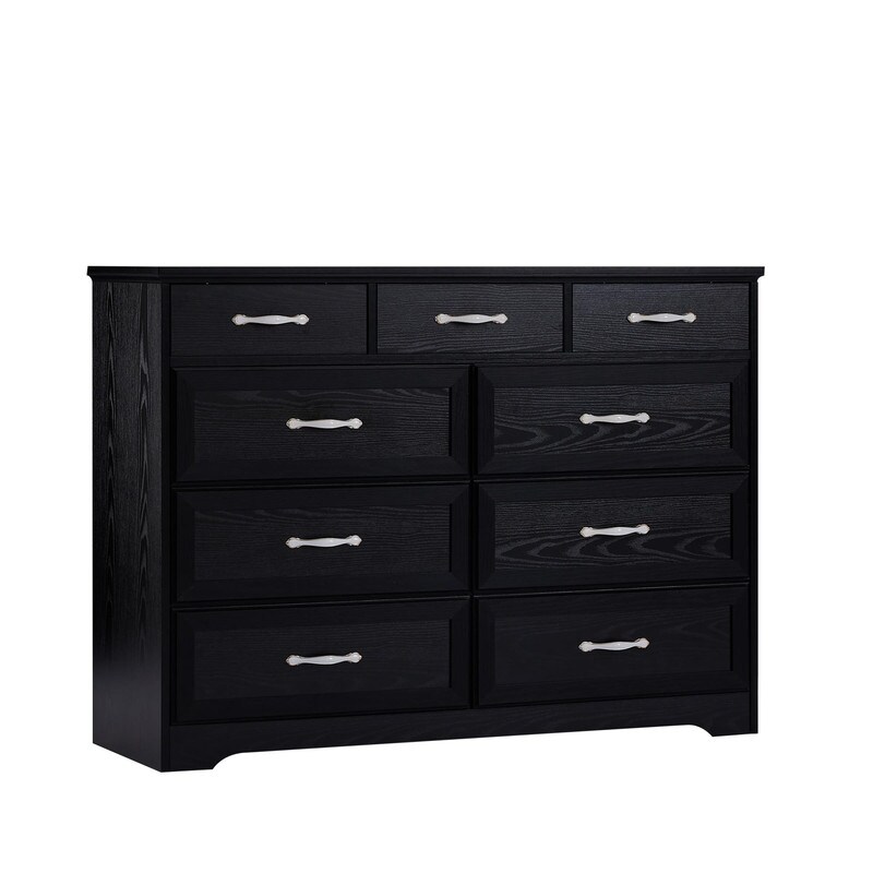 9 Drawer Bedroom Dresser Storage Cabinet with Antique Handles(47.2\