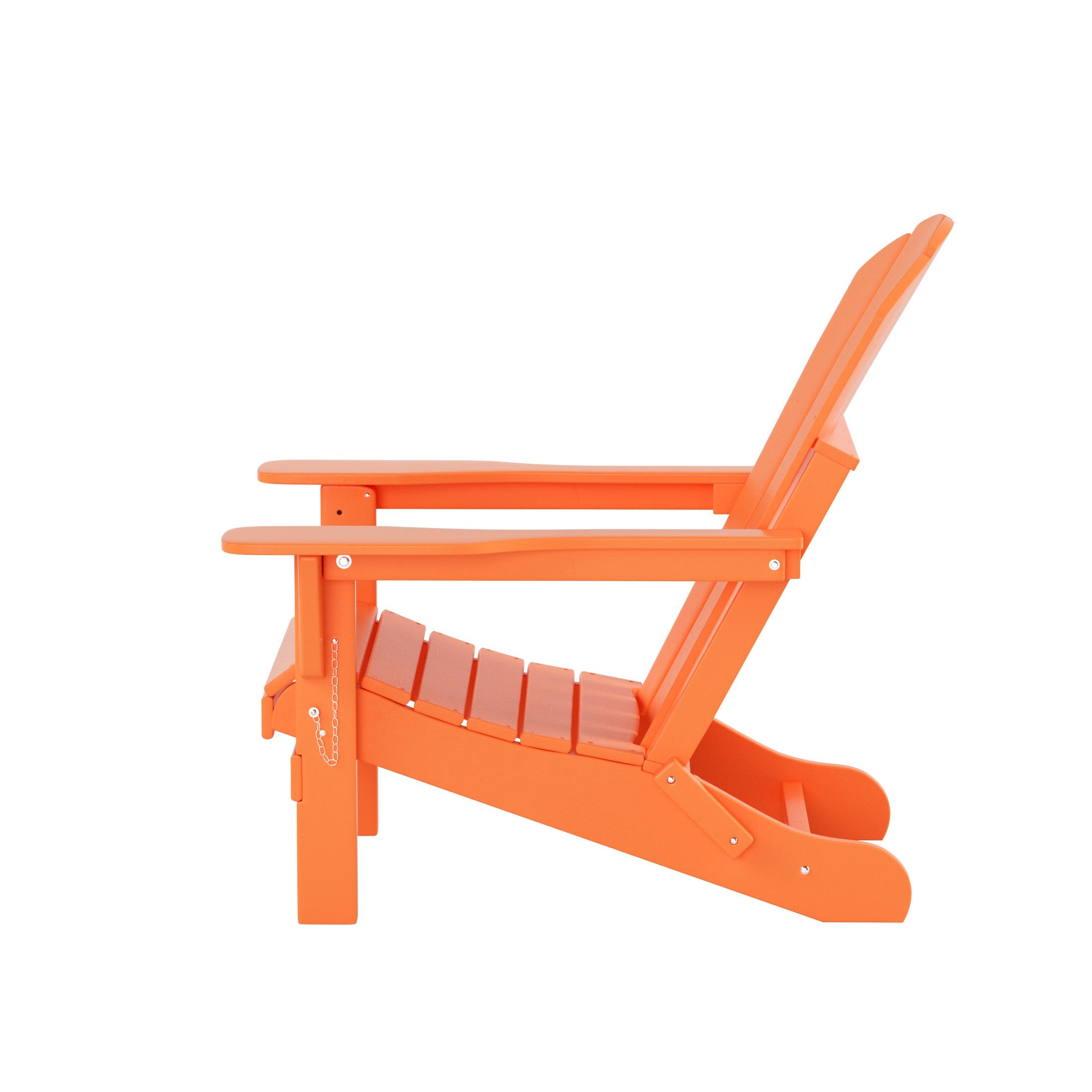 WestinTrends Outdoor Adirondack Chair, Plastic Fire Pit Chair, Weather Resistant Folding Patio Lawn Chair for Outside Deck Garden Backyard Balcony, Orange