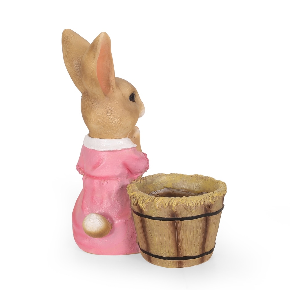 Kuhrs Outdoor Decorative Rabbit Planter by Christopher Knight Home   15.00\