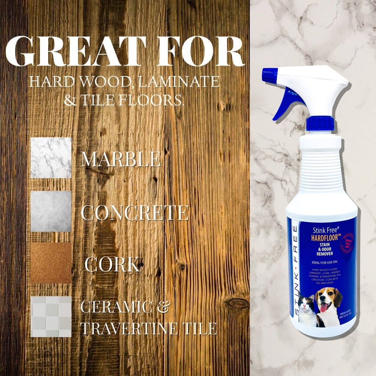 Stink Free Hardfloor Pet Urine and Odor Remover